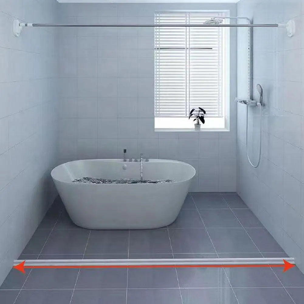 Silicon Shower Barrier - DryGuard-White-39.37 inches-Nora Luxe