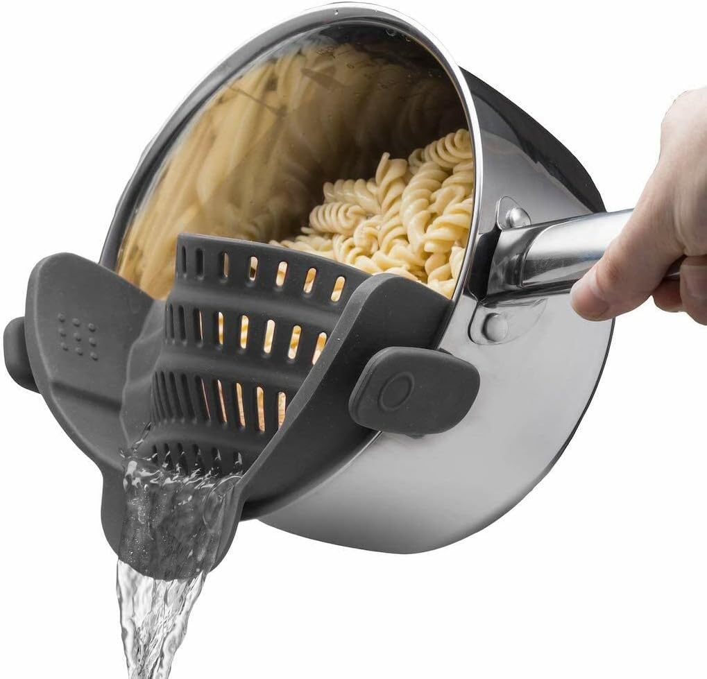 Easy Grip Silicone Pasta Strainer - Pexav