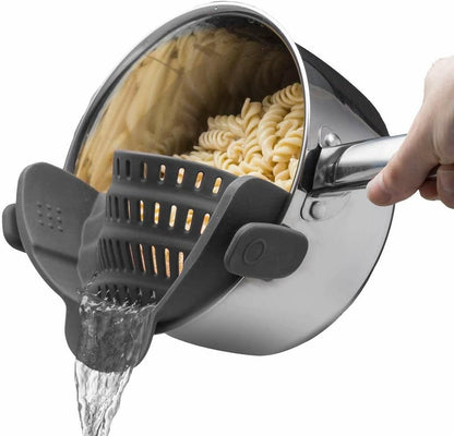 Easy Grip Silicone Pasta Strainer - Pexav