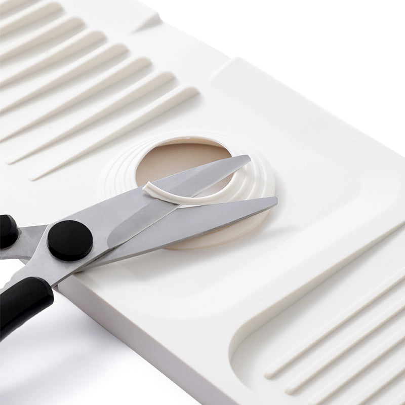 Silicone Draining Mat with Self-Drainage – DripGuard-White-Small-Nora Luxe