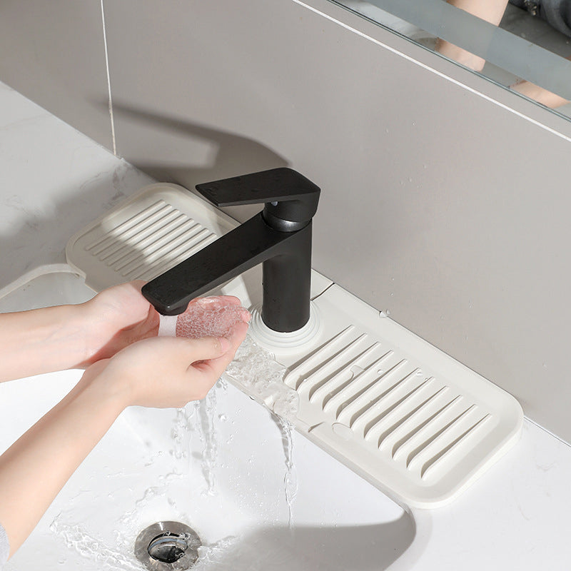 Silicone Draining Mat with Self-Drainage – DripGuard-White-Small-Nora Luxe