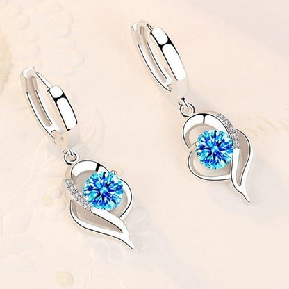Sparkling Crystal Flower Drop Earrings - Pexav