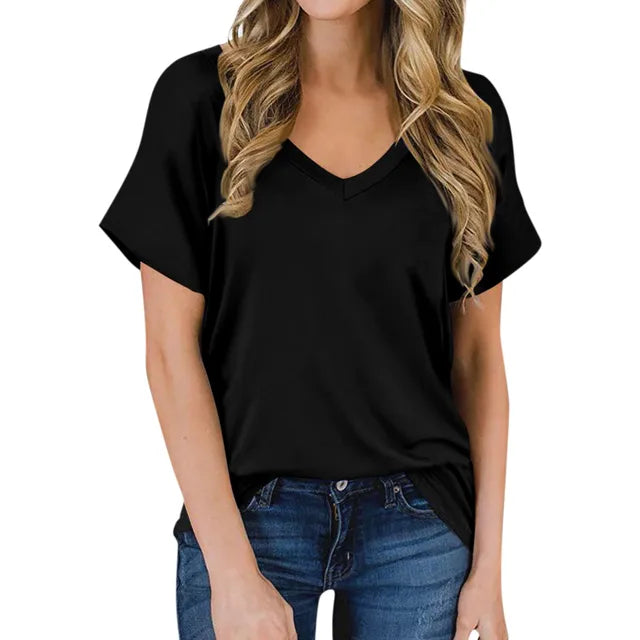 Classic V-neck Tee for Women - Pexav