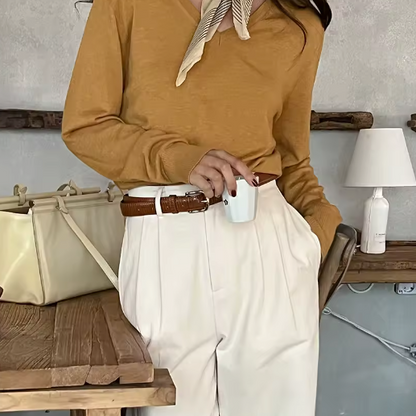 Image of Skye | Women's High-Waisted Pleated Dress Pants