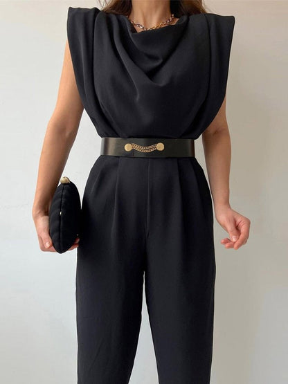 Chic Flared Leg All-In-One Jumpsuit