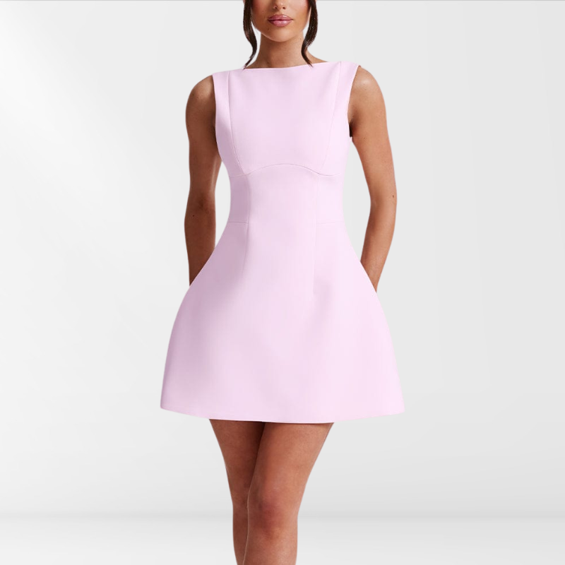 Strapless Hot Pink Sundress for Women - Pexav