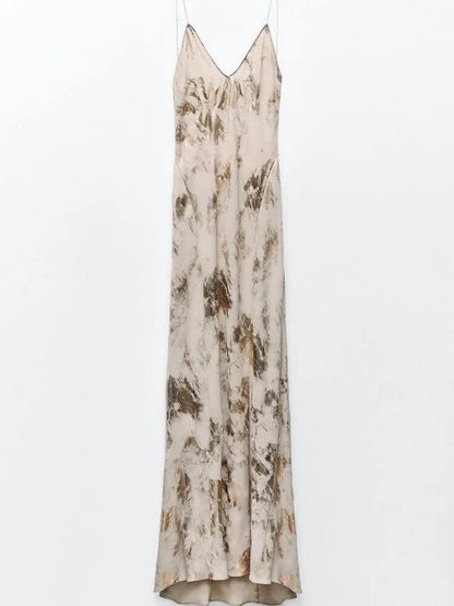Sleeveless Summer Dress with Deep V-Neck – Selene-S-State of Style