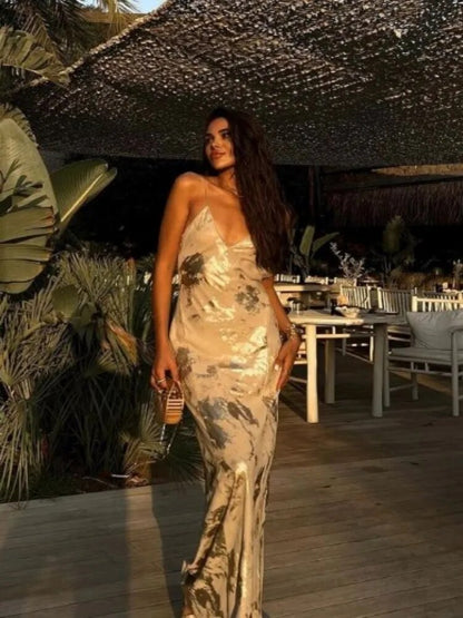 Strapless Sundress with Low V Neck - Pexav