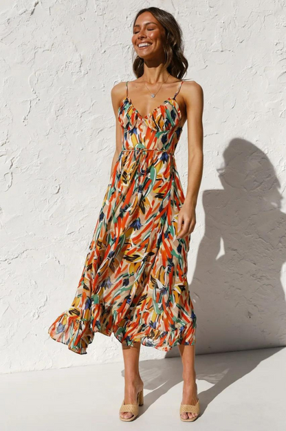 Strapless Floral Sundress for Women - Pexav