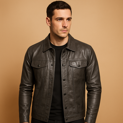 Men’s slim fit biker jacket with a modern streetwear design, lightweight feel, and versatile style for everyday wear.