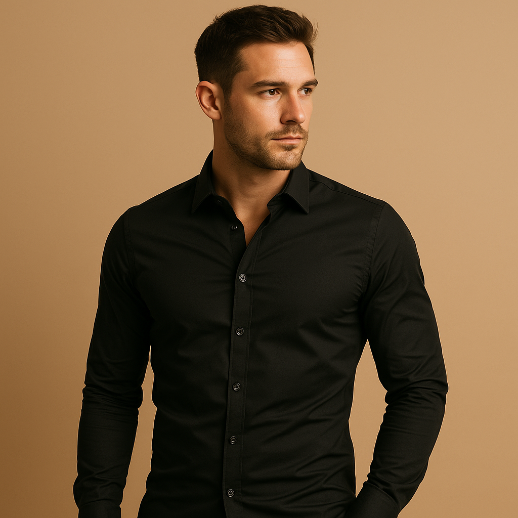 Slim fit cotton shirt for men | Nathan - Nocini
