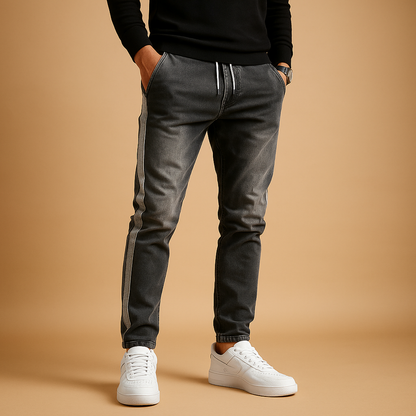 Comfortable Slim Fit Men's Dark Jeans