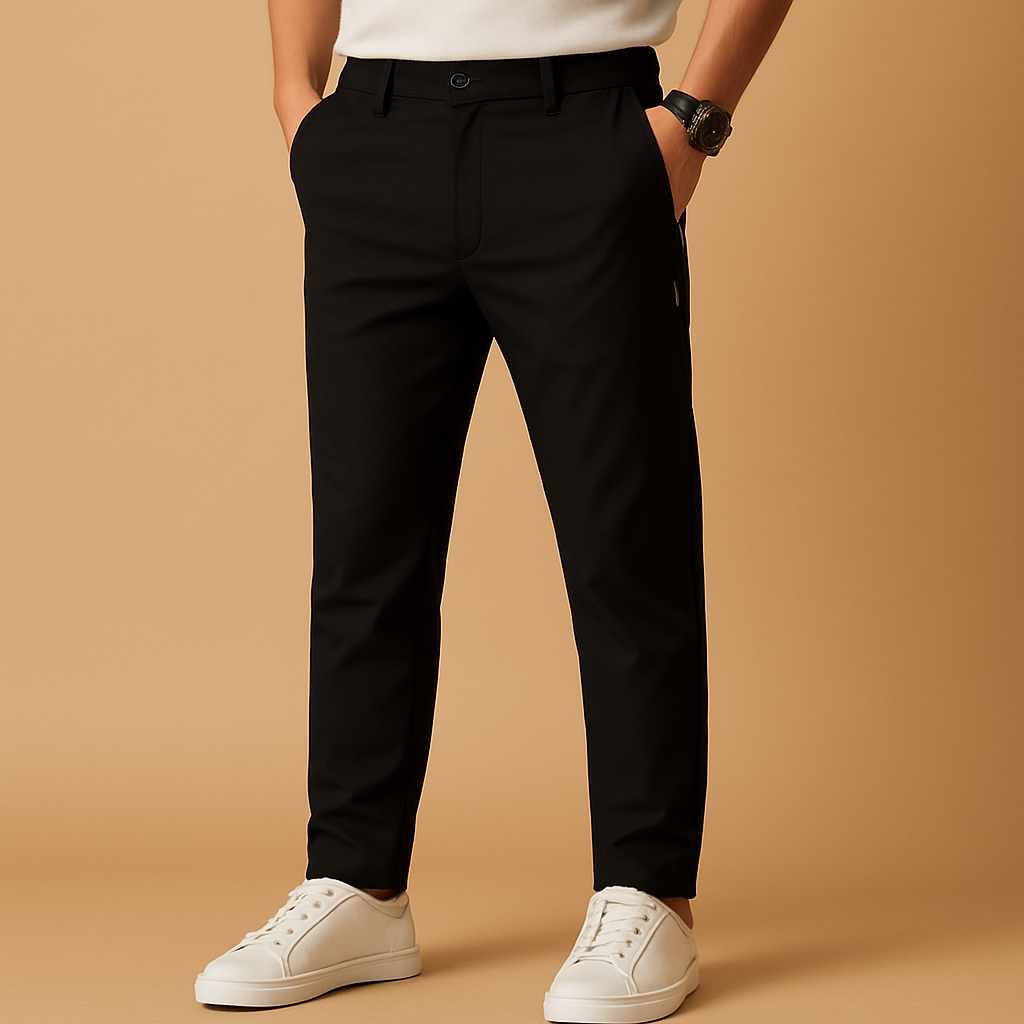 Men’s slim-fit sport pants with breathable quick-dry fabric and sleek design, perfect for workouts, travel, or active daily wear.