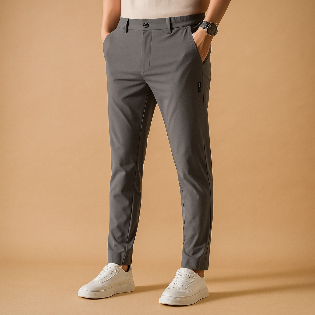 Men’s slim-fit sport pants with breathable quick-dry fabric and sleek design, perfect for workouts, travel, or active daily wear.