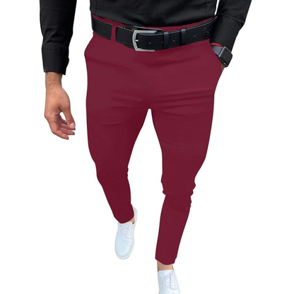 Comfortable Fit Elastic Mens Pants - Pexav