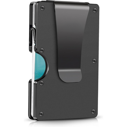 Thin RFID Secure Wallet with Carbon Fiber Money Clip - Pexav