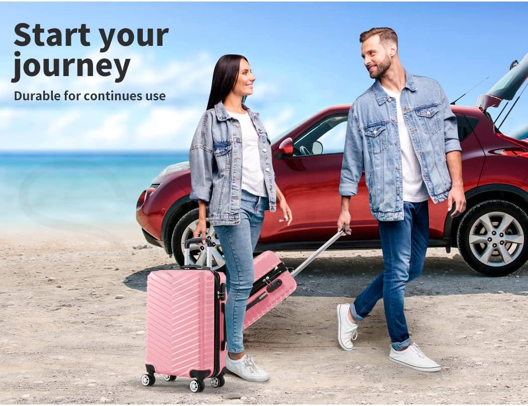 Durable Suitcase with Lock and 360 Wheels - Rosemont