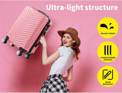 Durable Suitcase with Lock and 360 Wheels - Rosemont