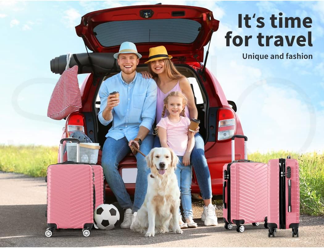 Durable Suitcase with Lock and 360 Wheels - Rosemont