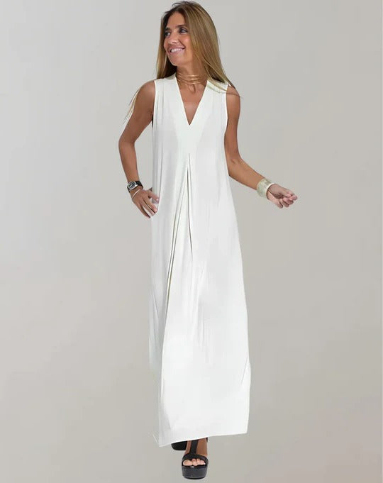 Fitting V-Neck Bodycon Dress - Pexav