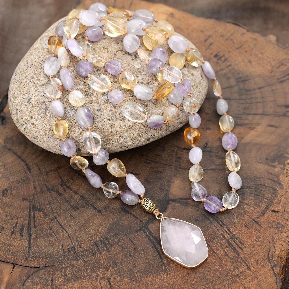 Delicate Peaceful Gemstone Necklace - Pexav