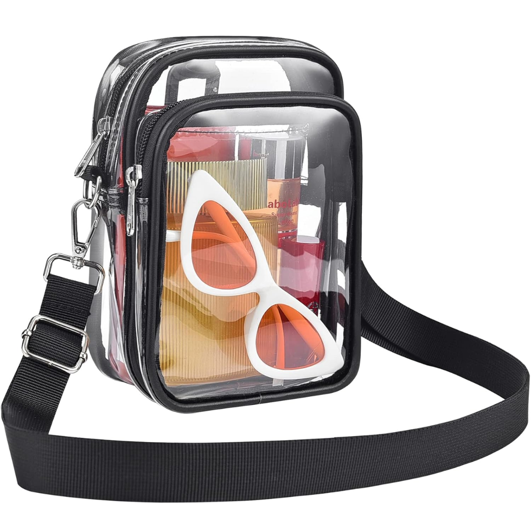 Clear Mini Crossbody Purse with Adjustable Strap - Pexav