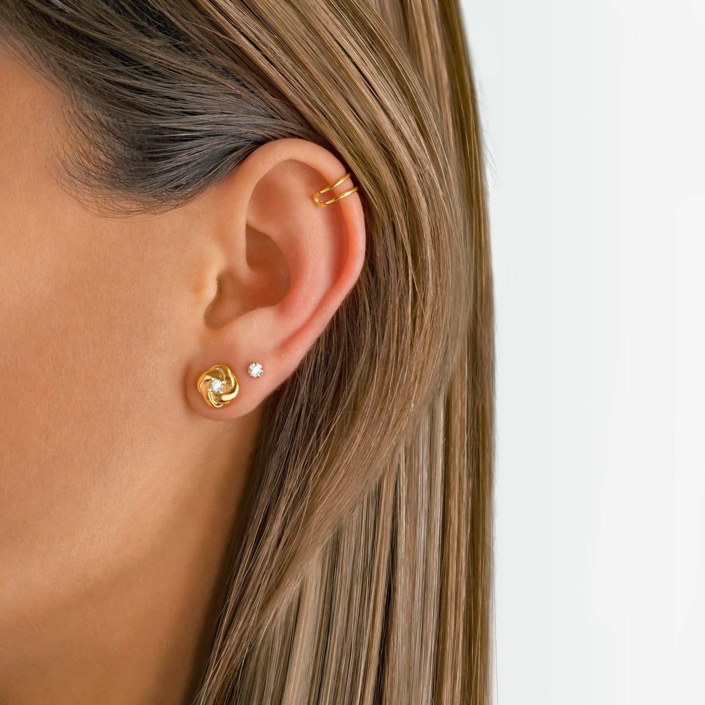 Small Zirconia Earrings - Lynette-0.08 in-Silver-Nora Luxe