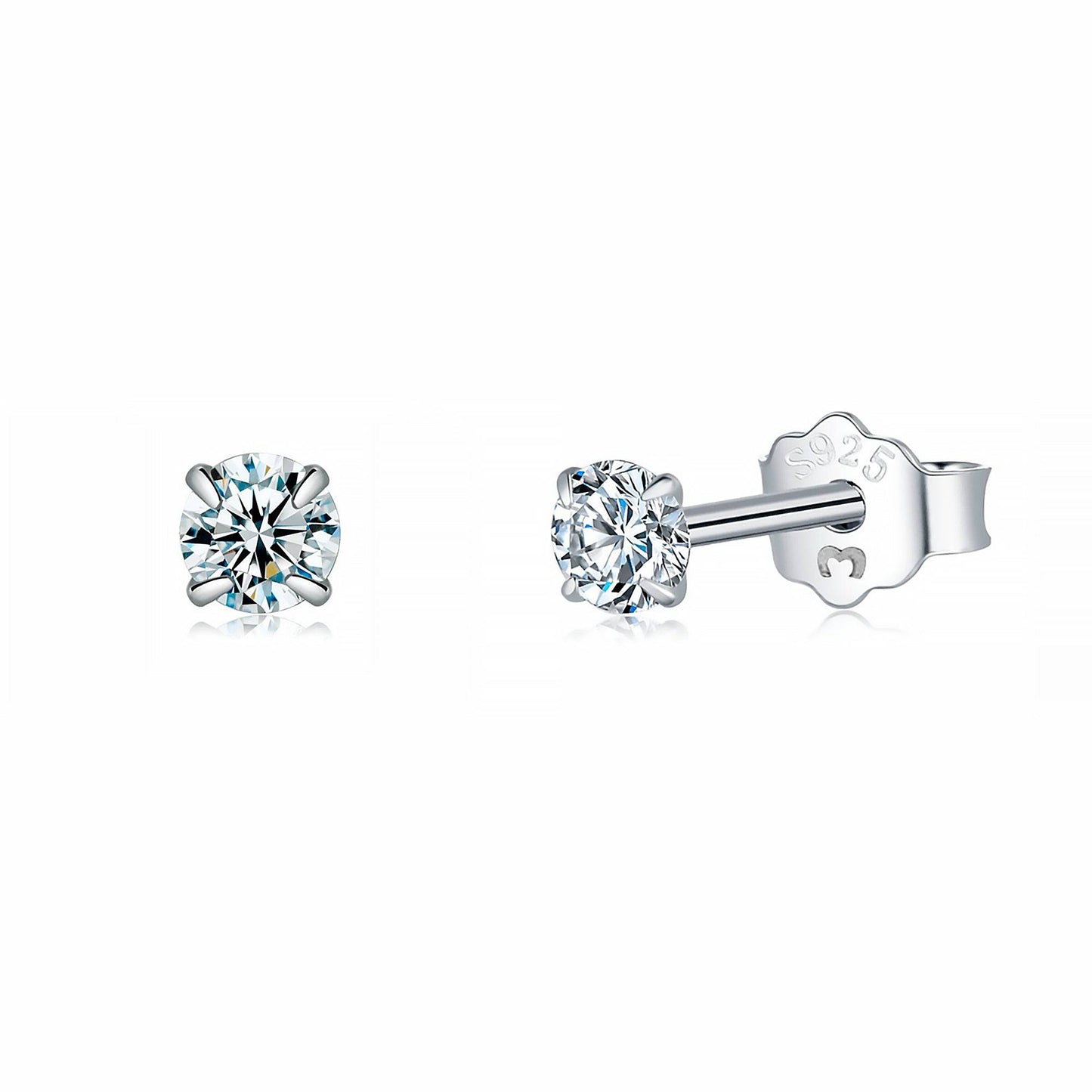 Small Zirconia Earrings - Lynette-0.08 in-Silver-Nora Luxe