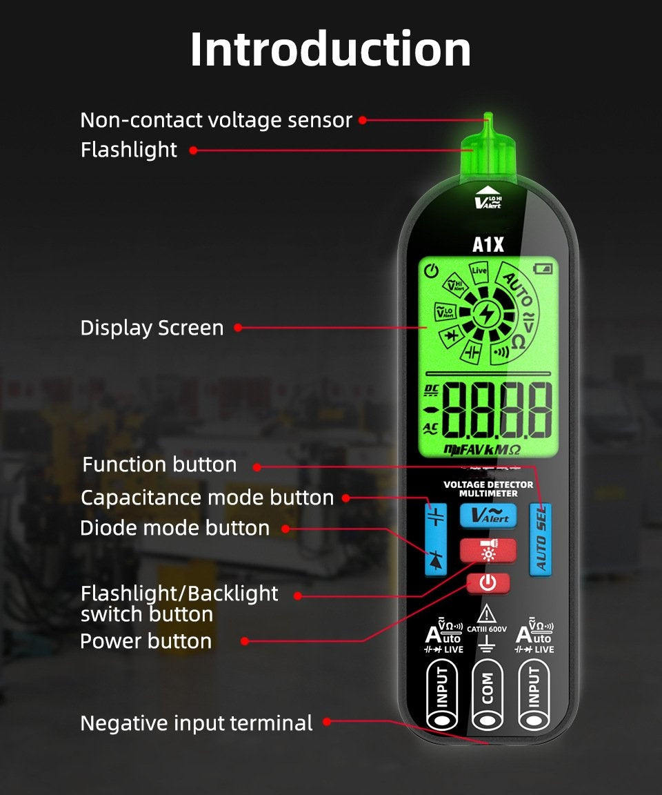 Smart Digital Multimeter – Voltago A1X-Standard-Nora Luxe