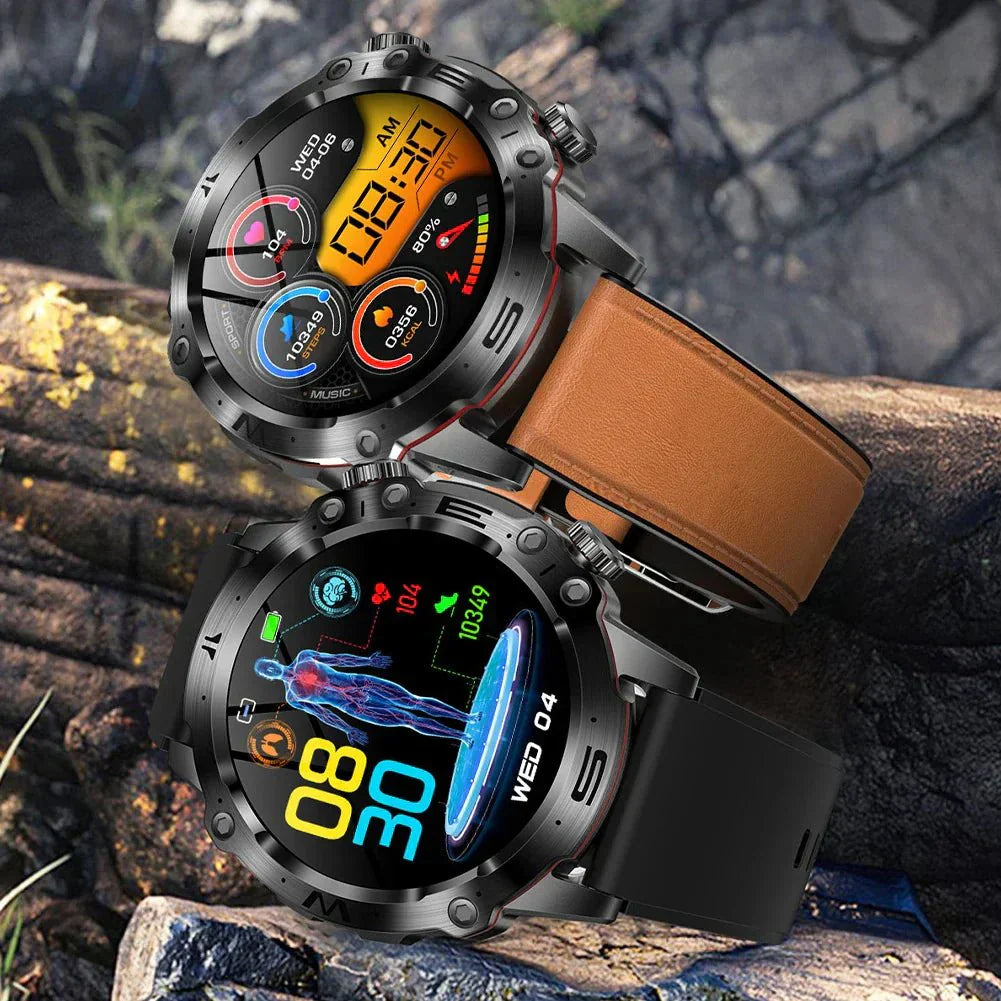 Smart Health Tracker with Glucose and ECG Measurement - HealthPro-Black steel-Nora Luxe