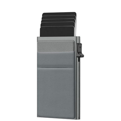 SMART RFID CREDIT CARD HOLDER - THIN MINI METAL WALLET FOR MEN-Gray-Nora Luxe
