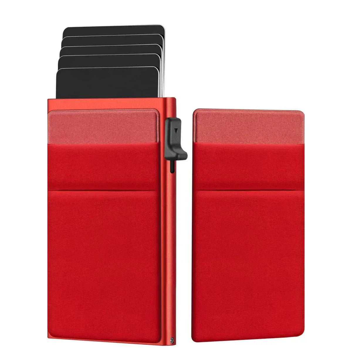 SMART RFID CREDIT CARD HOLDER - THIN MINI METAL WALLET FOR MEN-Red-Nora Luxe