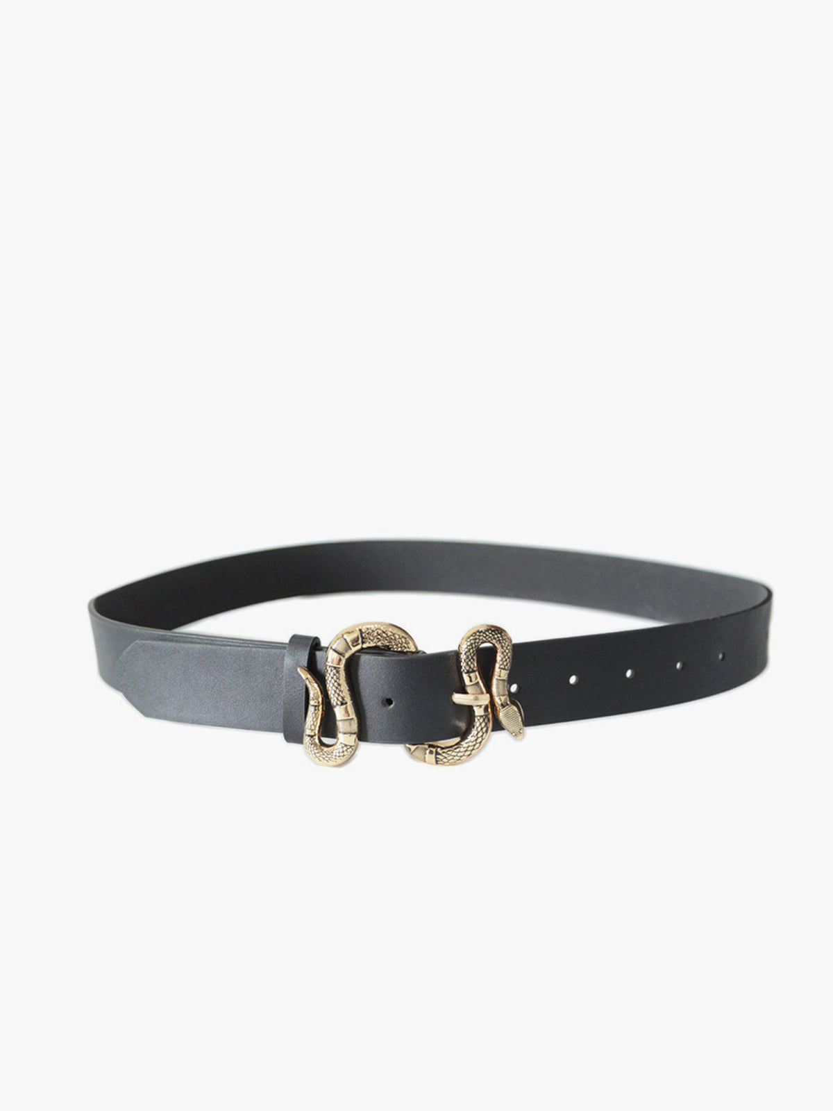Western Style Leather Snake Belt