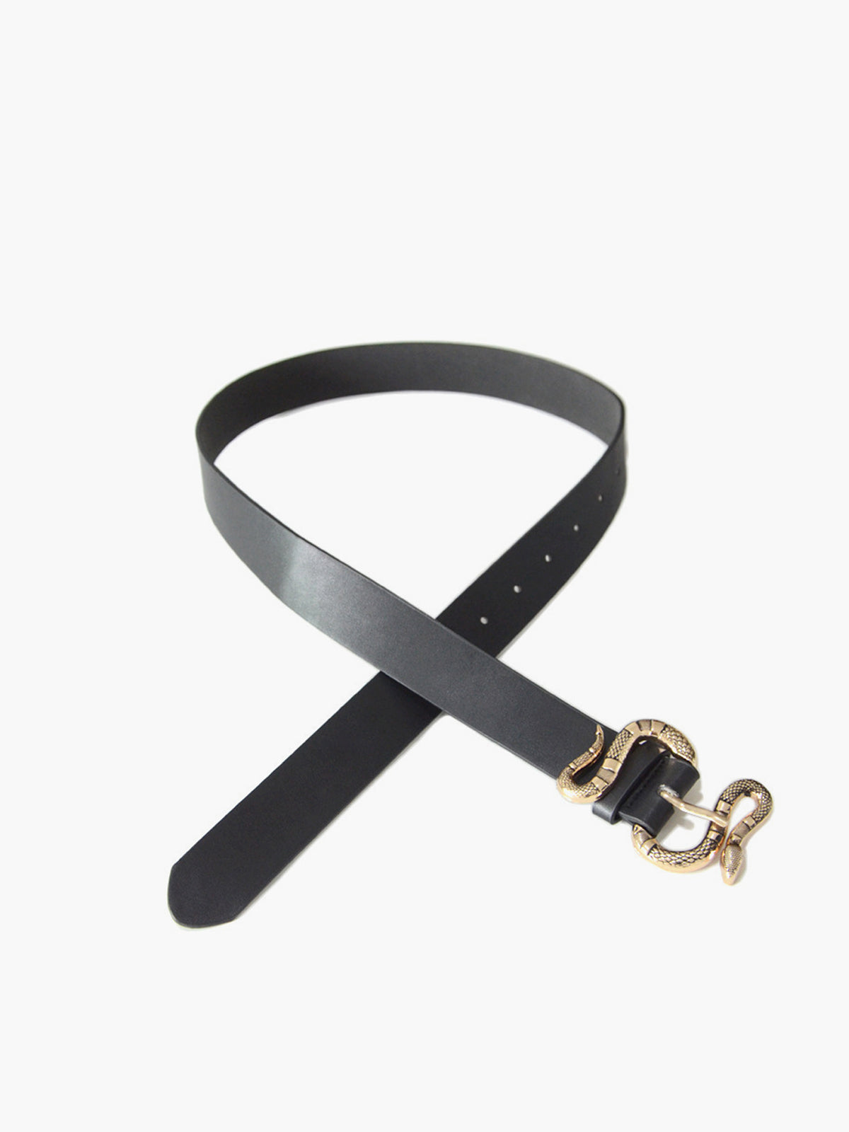 Western Style Leather Snake Belt