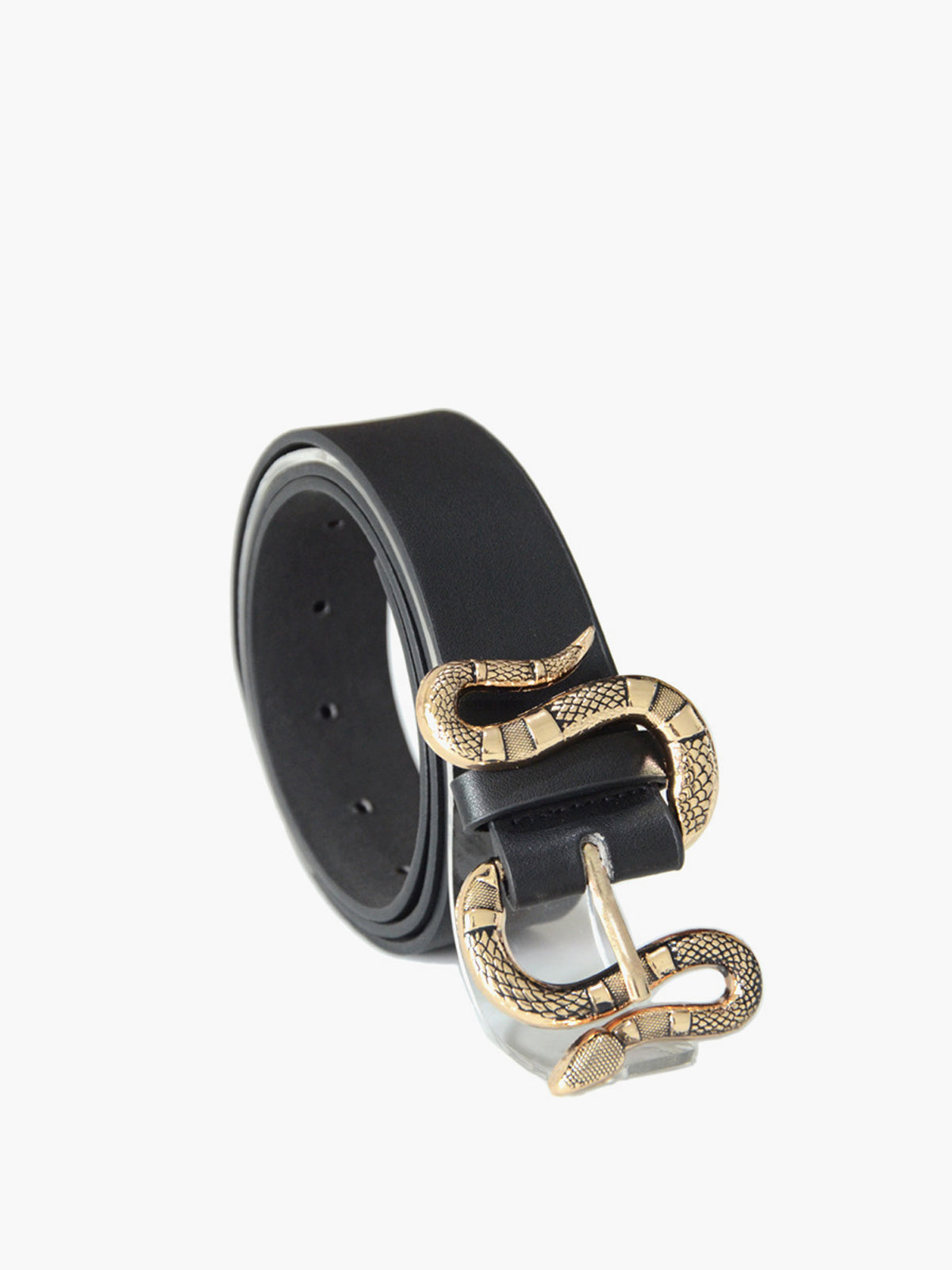 Western Style Leather Snake Belt - Pexav