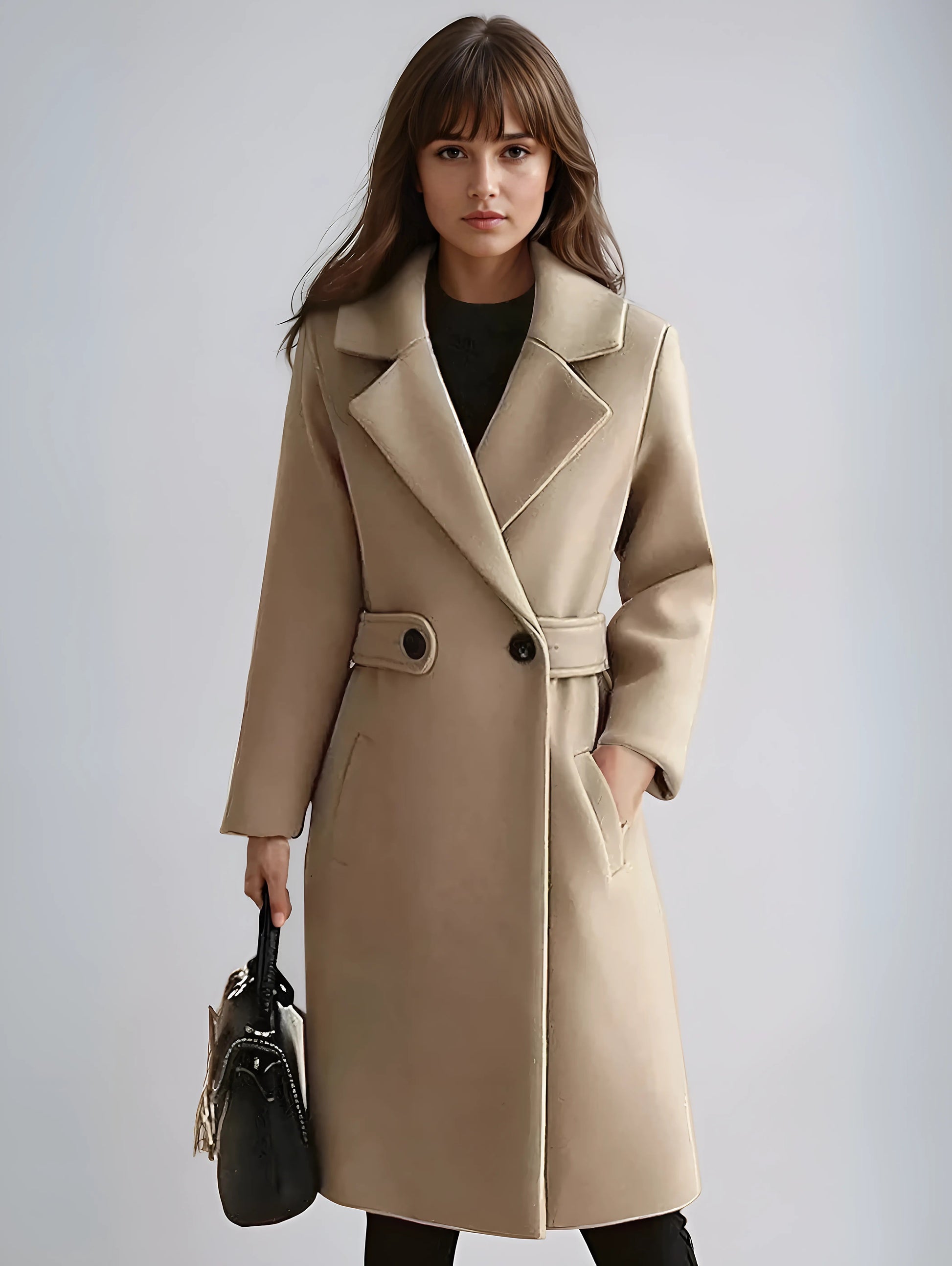 Ladies' Classic Fitted Winter Parka Coat - Nocini