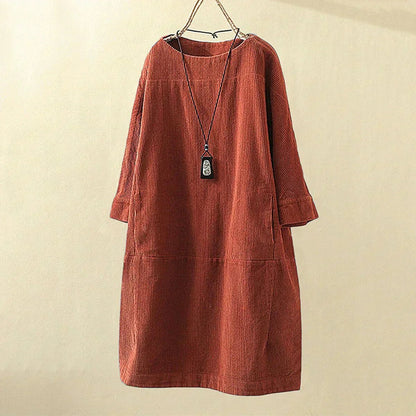Image of Sofia | Women's Long Sleeve A-Line Midi Dress