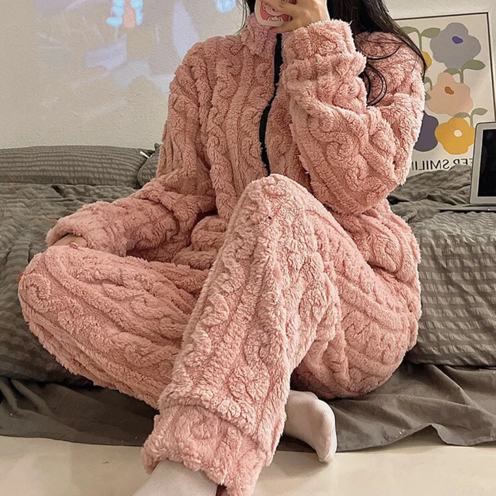 Soft and Warm Onesie for Women - Liora-Pink-XS-Nora Luxe