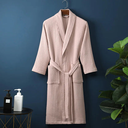 Soft Cotton Bathrobe for Comfort & Relaxation - Robin-Pink-M-The Livary