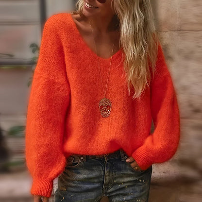 Loose Fit Women's Sweater | Lightweight Bell Sleeve Top