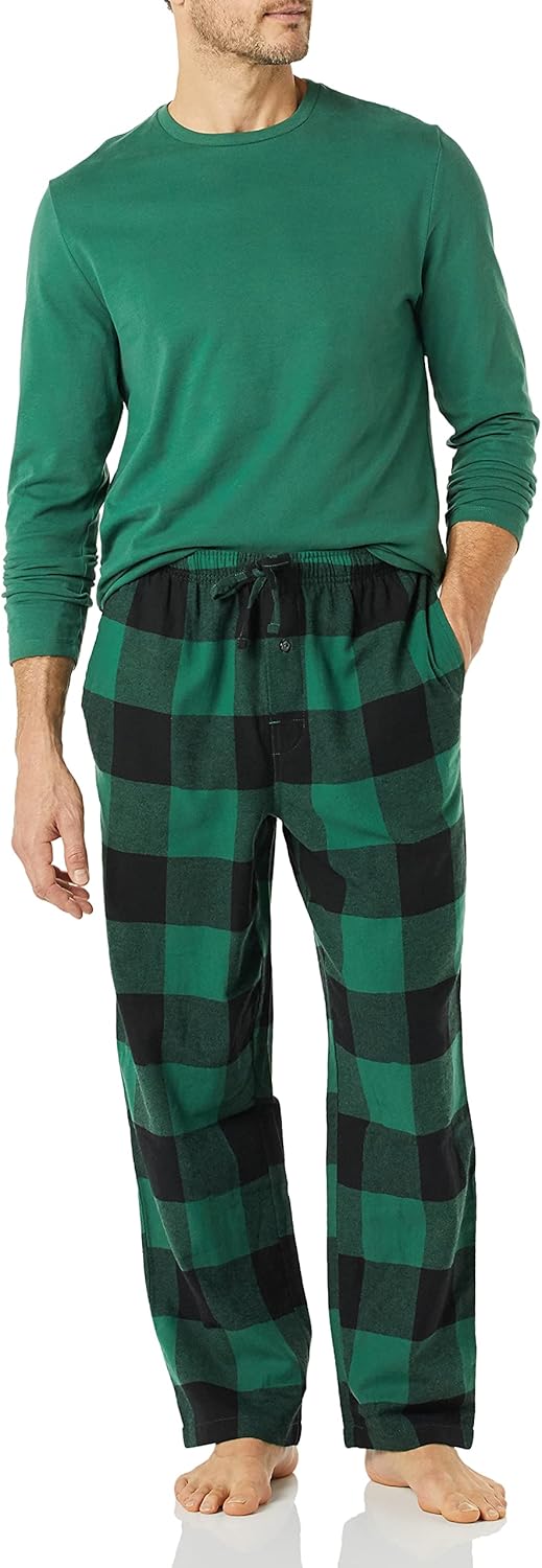 Cozy Plaid Men's Sleepwear Set - Pexav
