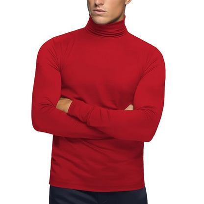 Soft Thermal Men's Roll Neck Baselayer - Lucas-Red-S-Nora Luxe