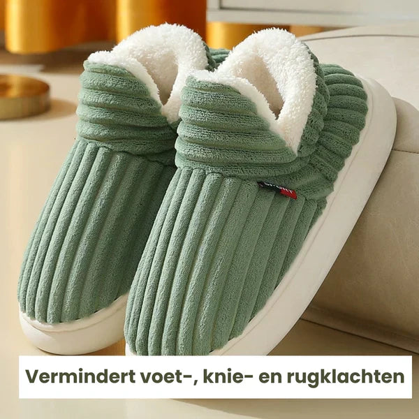 Soft, Warm Slippers - WarmHaven-Green-3.5-Nora Luxe