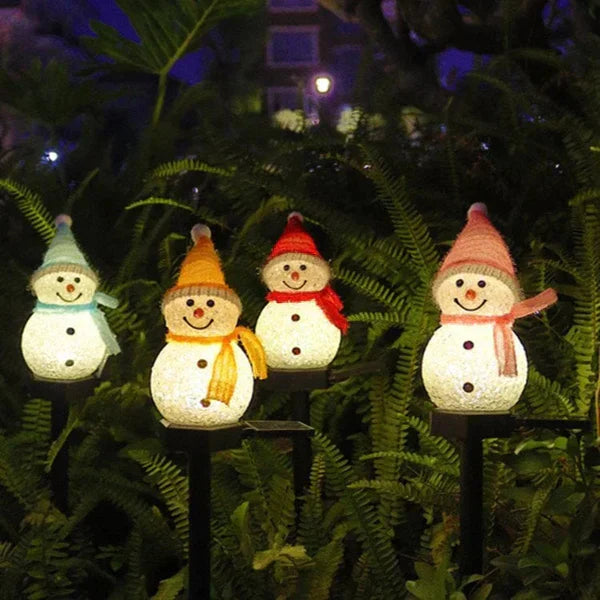 Outdoor Solar Powered Snowman Light - Pexav