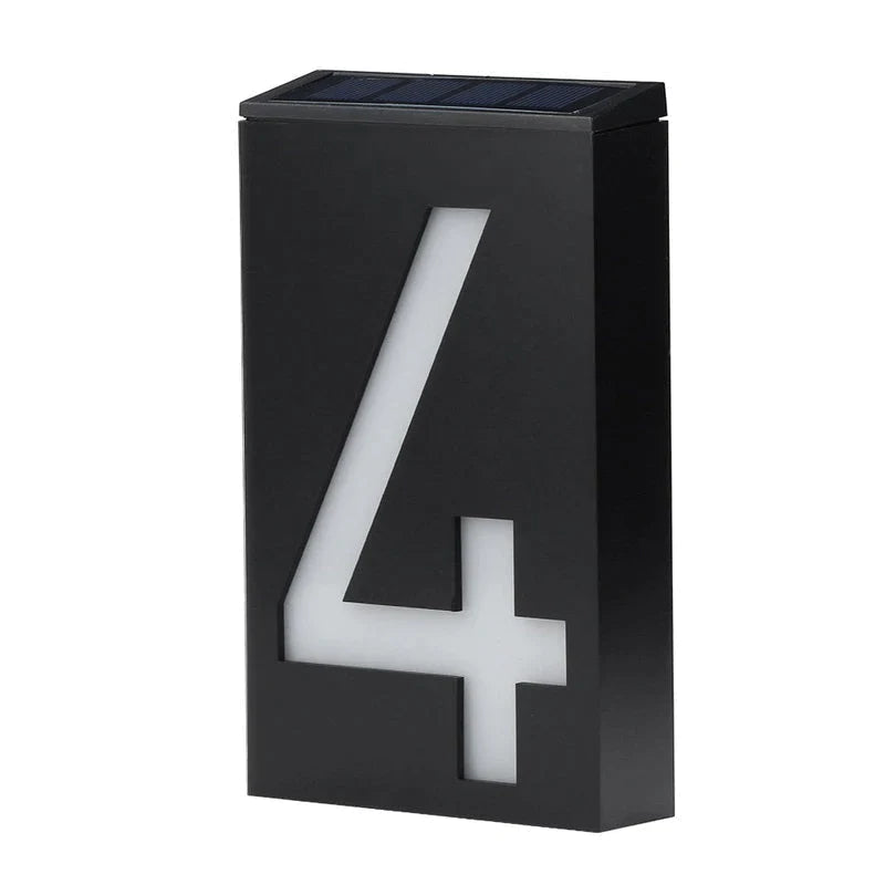 Eco Friendly Solar Powered House Number Sign - Pexav