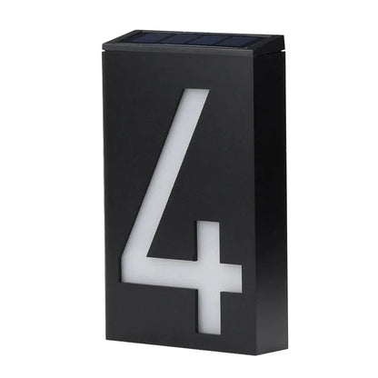 Eco Friendly Solar Powered House Number Sign - Pexav