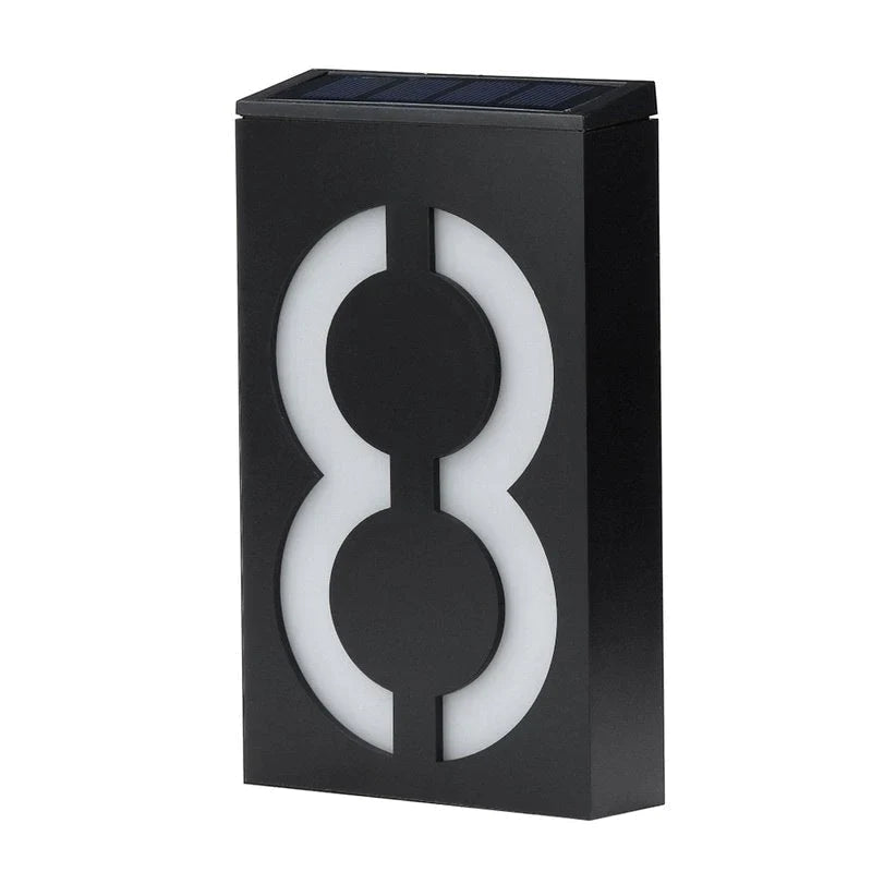 Solar-powered House Number - SolarSign-8-The Livary