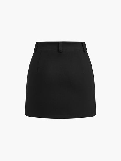 Flared Mini Pleated Short Skirt