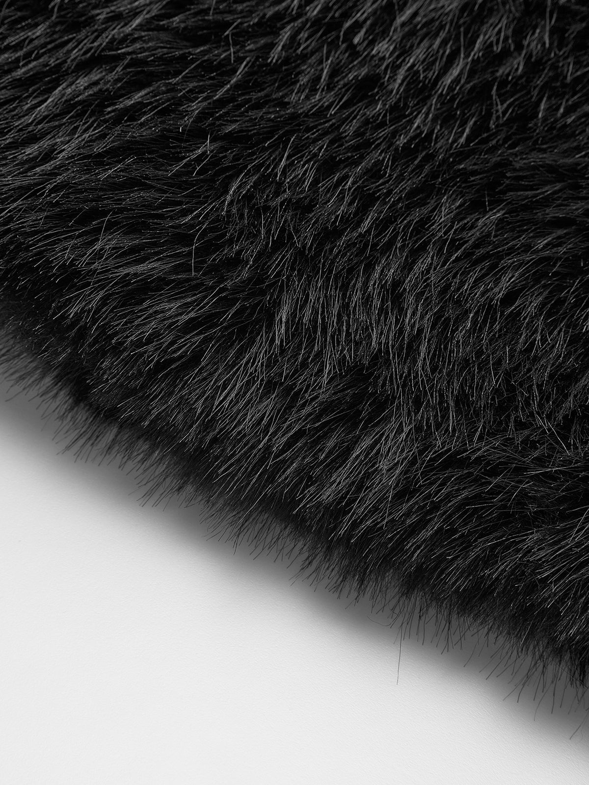Plush Fake Fur Trim Coat