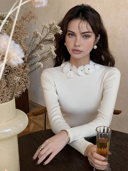 Classic Women's Floral Crew Neck Sweater